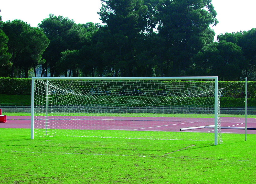 2 Porterías Fútbol 11 Fijas de Aluminio Reglamentarias ^^