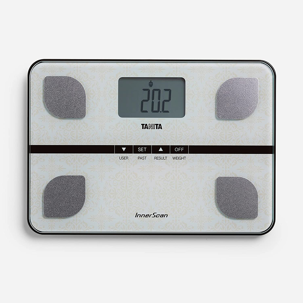 Tanita Body Fat & Water Percentage Scale, Silver/Grey